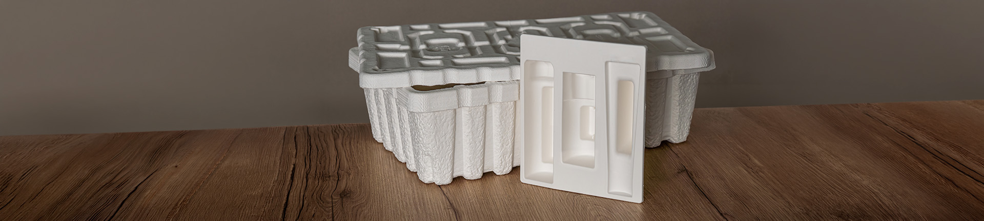 Fiberbox en inlay van cellulose